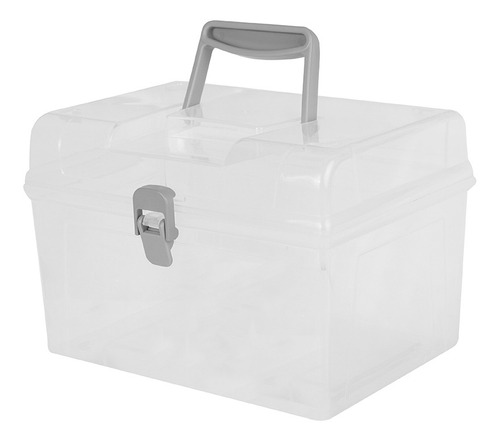 Miniso Caja De Almacenamiento Con Tapa Y Asa Transpare Color Transparente