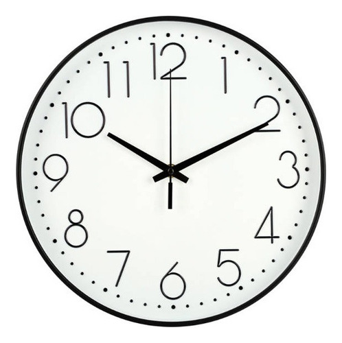 Reloj De Pared Redondo Cuarzo Silencioso Decoración Salón