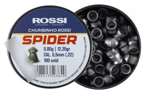 Chumbo 5.5mm Bala .22 Carabina Pressão Rossi Spider Cx 100un