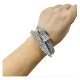 Pulseira Bracelete Cobra Corpo Com Strass Luxo Brilhosa