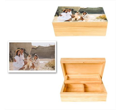 Caja Para Regalo Joyero Alhajero Madera Personalizada Foto