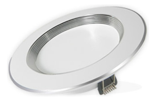 15 Lamparas Led De Empotrar 20w Marco Satin Plafon Bote 12cm Color Marco Blanco Con Satin Luz Calida 3500k