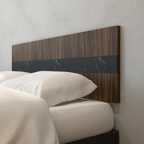 Cabecera Queen Size De Pared Minimalista Con Carrara Negro