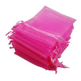100 Saquinho Organza Rosa Pink 7x9 Cm Artesanato Decoração
