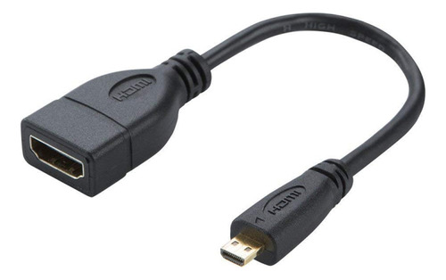 Cable Adaptador Micro Hdmi Macho A Hdmi Hembra De 17 Cm