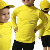 Kit Boné + Blusa Protecão Uv Solar Infantil Criança Camiseta