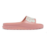  Sandalia Slide Lacoste Croco 2.0 Light Pink/white 23 Mx Para Adulto - Mujer