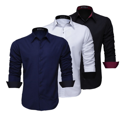 Kit 11 Camisa Masculina Social Manga Longa Atacado 