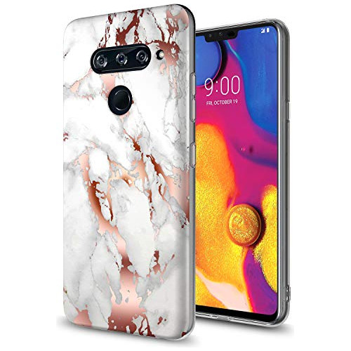 Funda Para LG V40 Thinq 2018 Rosa Dorado Blanco-02