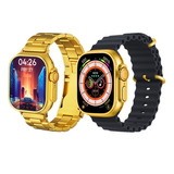Relógio Smartwatch G9 Ultra Pro Gold Nfc Gps E Monitoramento