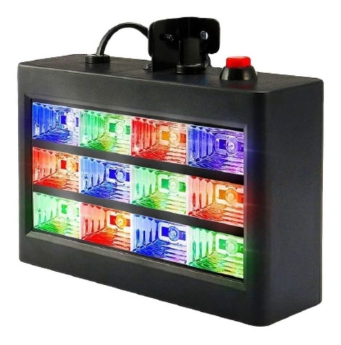 Strobo 12 Leds Rgb Rítmico Bivolt Automático 110v/220v