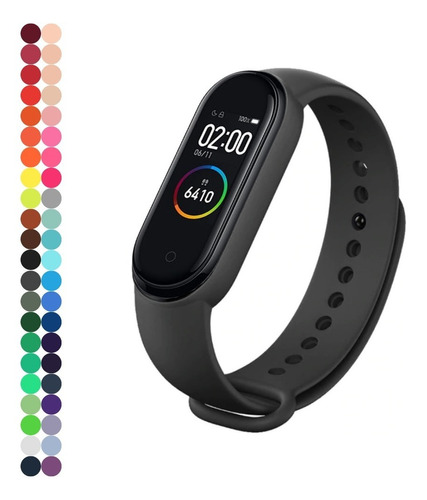 Pulseira Silicone Colorida Compatível Com Xiaomi Mi Band 3/4