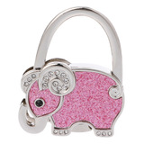 Gancho Para Bolso De Mesa Plegable Rosa Con Forma De Elefant