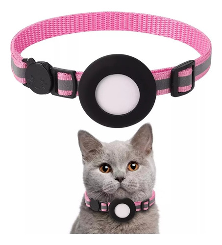 Collar Reflactante Para Gatos Con Porta Airtag Localizador  
