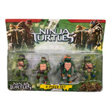 Blister Tortugas Ninjas X4 Personajes + Accesorios