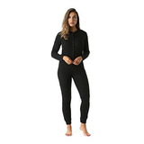 Conjunto Termico Dama Negro Y Blanco Ideal Para Frio