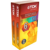 Video Cassete Virgen, Tdk 120, Pack Por 6 Unidades