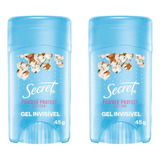 Desodorante Secret Clear Gel Cotton 45g - Kit C/ 2un