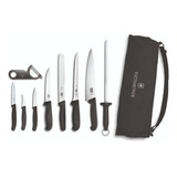 Set 10 Pza Cuchillos Y Accesorios Chef Con Funda Victorinox