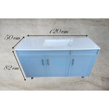 Gabinete Moderno Lavabo Gris 120cm Tocador Nuevo