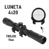 Luneta Mira 4x20 Sup. 11mm Cbc Rossi Gamo Hatsan Qgk Airsoft
