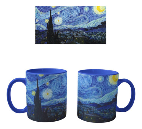 Mug Pocillo De Color Obras De Arte La Noche Estrellada Taza