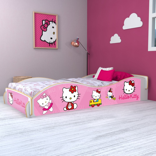 Cama Infantil Kitty 1 Plaza Niña Chicos 