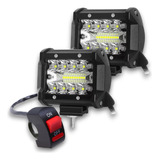 2 Faros Proyector Auxiliar Led 60w Spot Luz Blanca A-vip