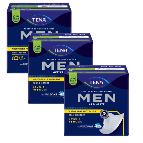 Kit Absorven Geriátrico Masculino Tena Men Diurno Ou Noturno