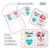 Set Jardín Personaliz 2 Articulos Toalla + Individ O Servill