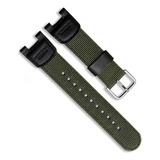 Pulseira Nylon Compatível Casio Sgw-100, Gw-3500b, Gw-3000b Cor Verde