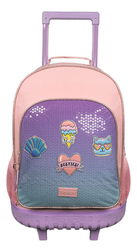 Mochilas Trendy Escolares Con Ruedas  Para Niñas Nenas Modelo Con Lentejuelas 27586