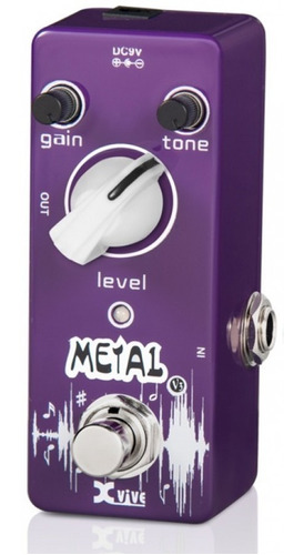 Pedal De Efecto Guitarra Distorsión Xvive Metal V3