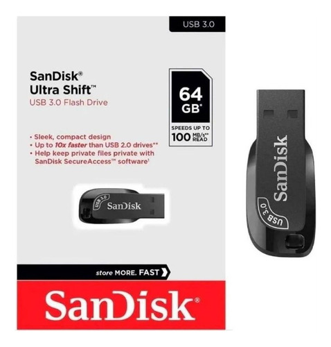 Pendrive 64gb Sandisk Ultra Shift Usb 3.0