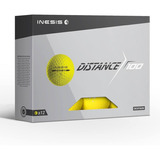 Pelotas De Golf Distance 100 Inesis (caja De 12 Bolas), Color Amarillo