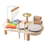 Conjunto De Bateria Infantil De Madeira, Kits Musicais .