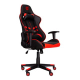 Cadeira De Escritório Dazz Prime-x Gamer Ergonômica  Preta E Vermelha Com Estofado De Couro Sintético