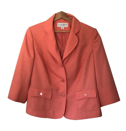 Blazer Saco Mujer Sag Harbor Color Salmón Impecable 