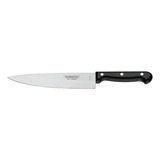 Cuchillo Cocina Tramontina Chef Hoja 20 Cm Inox Ultracorte Color Negro