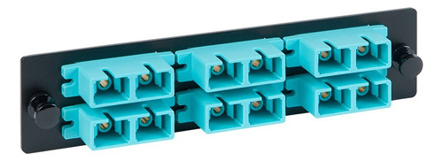 Panel Adaptador Icc 6 Duplex Sc 12f Aqua Mm Fiber