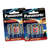 12 Pilhas Alcalinas Premium Panasonic Aa