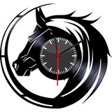 Reloj En Disco Vinilo Lp Caballos/ Vinyl Clock Horses