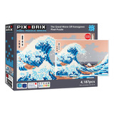 Pix Brix Pixel Art Puzzle Bricks - The Great Wave Off Kanaga