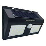 Luz Led Exterior Solar 40 Led 30w Sensor Movimiento Jardin