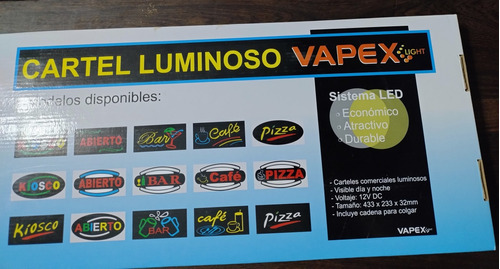 Cartel Luminoso Kiosco Vapex