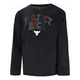 Camiseta Entrenamiento Under Armour Project Rock Niño En Neg