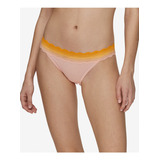 Calzón Bikini Micro Lace Naranja Calvin Klein Mujer