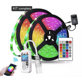 Kit Fita Led 15m Rgb P/ Aréa Externa Wifi Alexa Com Silicone