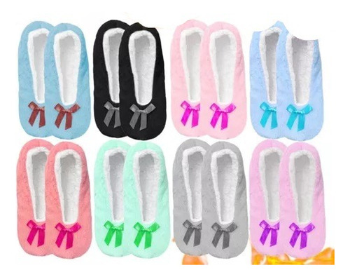 Pantuflas Ballerinas de Mujer Antideslizante Invierno Liso