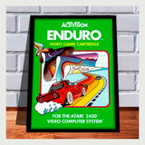 Quadro Decorativo Capa Enduro A4 25 X 33 Cm Atari 2600